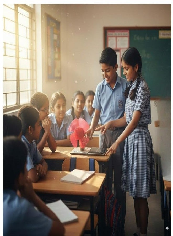 ESPtronics DIY Readymade Combo Wind Mill Solar Panel Cell Science Experiment 6v Physics Working Model Project Toys Kit for School Kids (Solar Fan) - Image 5